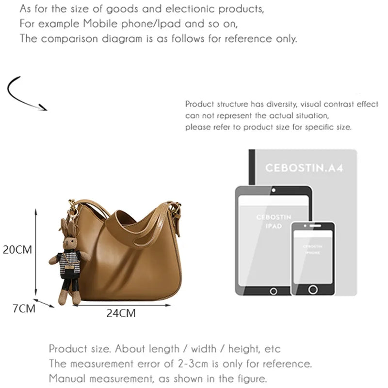 Minimalist Solid Women's Handbag Plush Rabbit Shoulder Bag