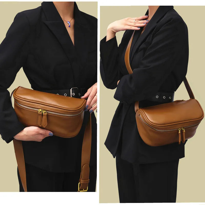 Minimalist PU Leather Shoulder Bag for Women
