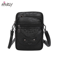 Soft Leather Mini Phone Shoulder Bag Wallet