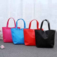 Canvas Cotton Shopper Bag Women Shoulder Tote Non-woven Eco-friendly Organizer