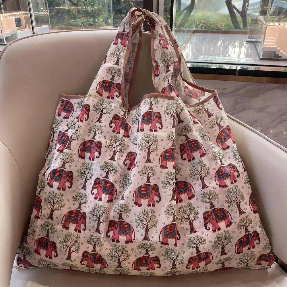 Large Foldable Shopping Bag Eco Waterproof Tote Bag