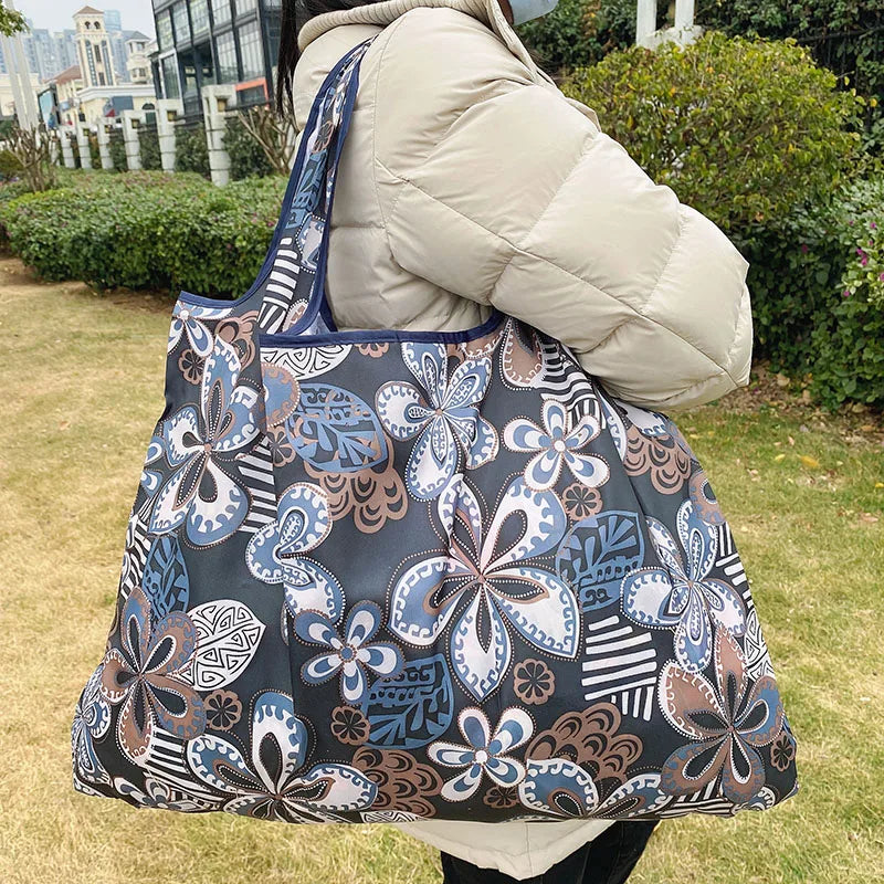 Eco-Friendly Foldable Washable Grocery Tote Bag 50lbs