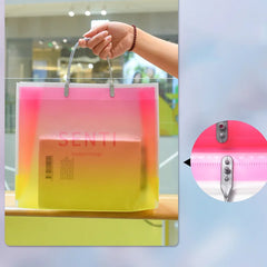 Reusable Transparent Shopping Bag Foldable Frosted Eco Bag Pp Waterproof