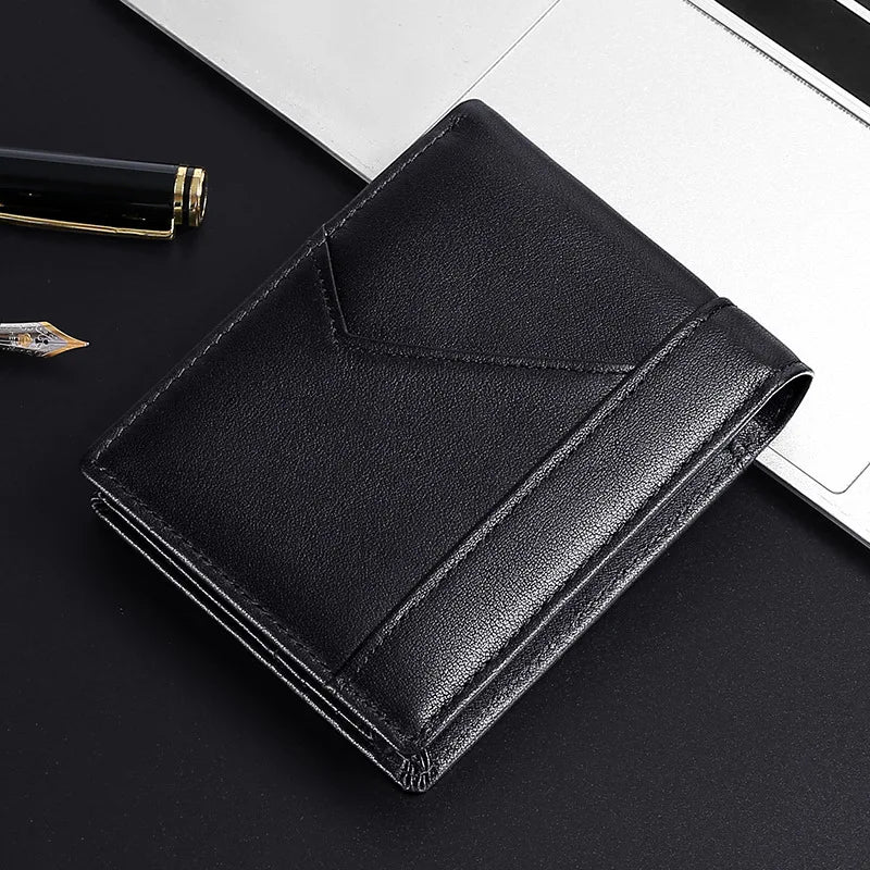 RFID Wallet for Men Bifold Leather Cardholder Vintage Caibu