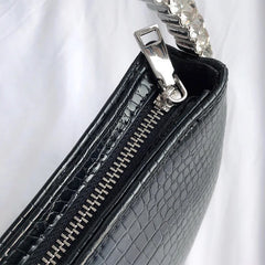 Red Rhinestone Circular Handle Evening Bag Diamonds Round Clutch Purse