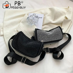 Sparkling Rhinestone Shoulder Bag for Women - Crossbody Purse