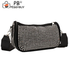 Sparkling Rhinestone Shoulder Bag for Women - Crossbody Purse