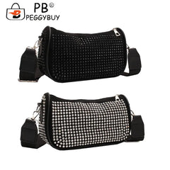 Sparkling Rhinestone Shoulder Bag for Women - Crossbody Purse