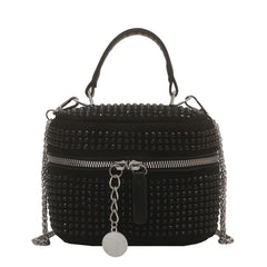Rhinestone Box Sling Bag Women's Chain Shoulder Handbag