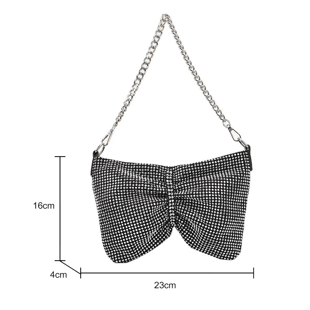 Rhinestones Evening Shoulder Bag Sparkling Handbag