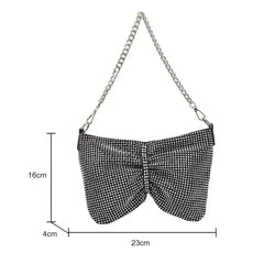 Rhinestones Evening Shoulder Bag Sparkling Handbag