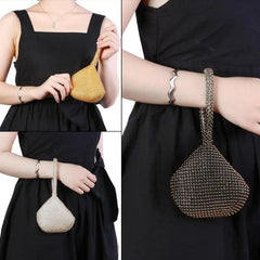 Metal Evening Clutch Bag Lady Diamond Handbag Wedding Bag