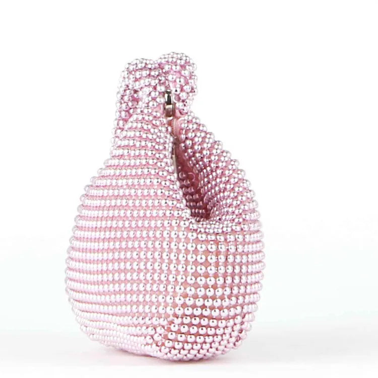 Metal Evening Clutch Bag Lady Diamond Handbag Wedding Bag