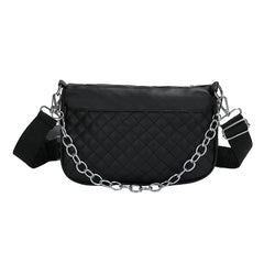 Embroidered Chain Messenger Bag with Purse for Weekend Vacation
