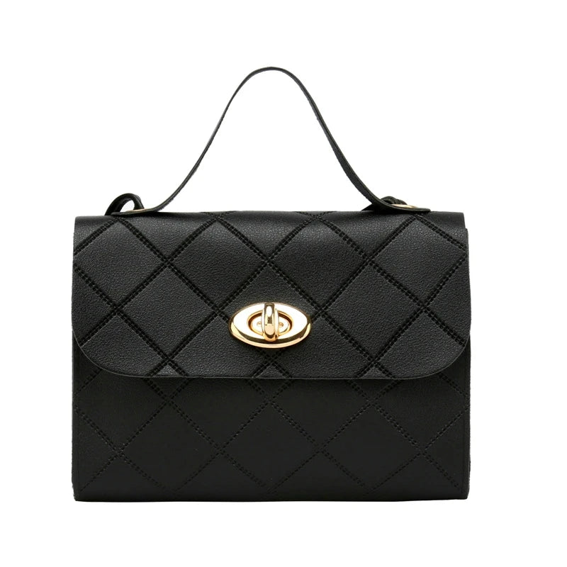 Stripe Small Square Printing Shoulder Bag