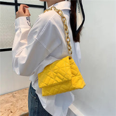 Rhombus Chain Small Women's Shoulder Bag Western Style Messenger Bag