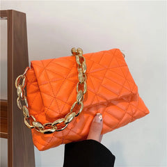 Rhombus Chain Small Women's Shoulder Bag Western Style Messenger Bag