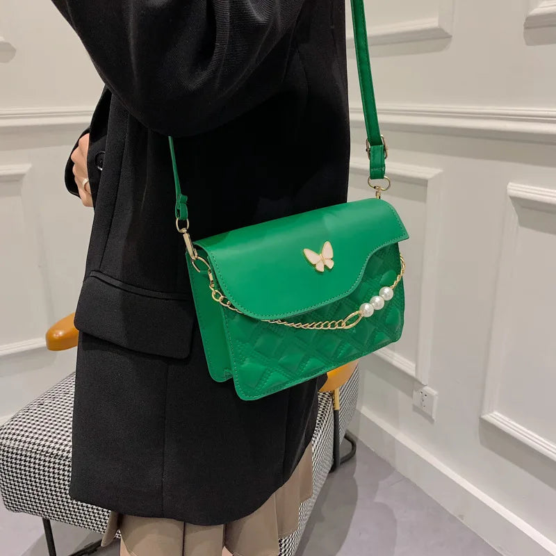 Rhombus Solid Handbag Retro Messenger Bag Casual Shoulder Small Square Bag