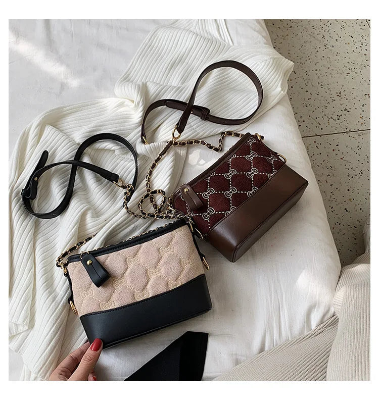 Rhombus Chain Shoulder Bag 18X7X13cm