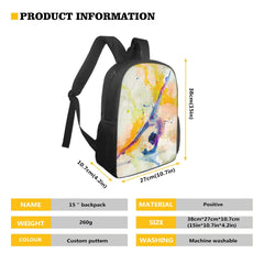 Rhythmic Gymnastics Print Backpack For Girls 15 Inch Backpacks For Women Kids Ba