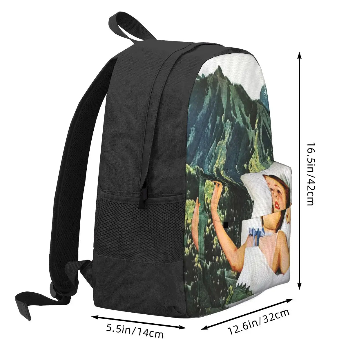 Rising Mountain Backpacks Men's and Women's Zipper Anime Backpack Bags