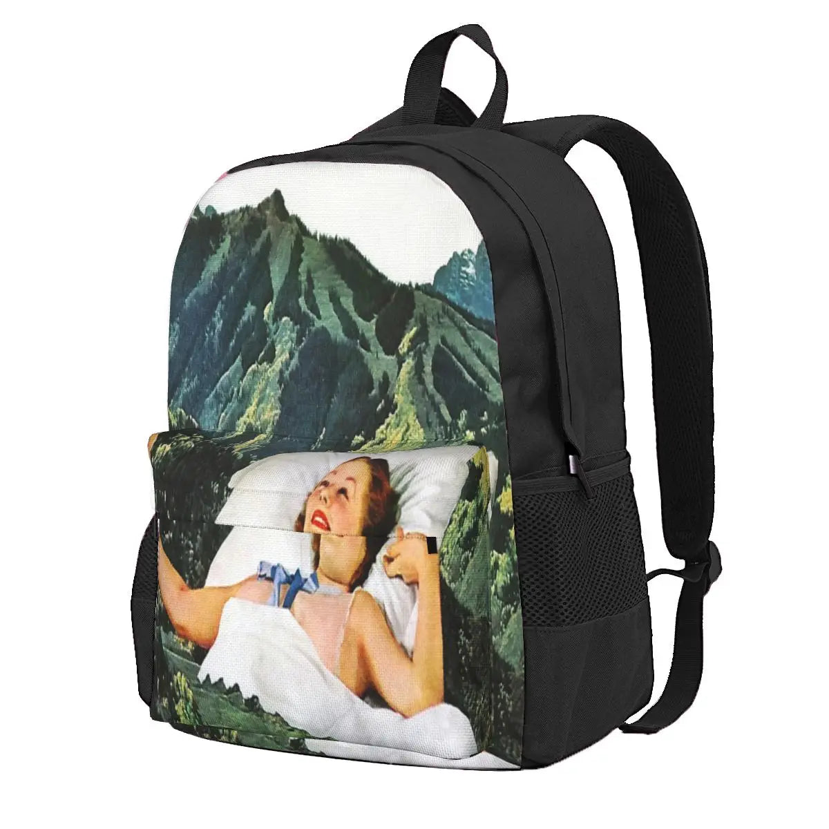 Rising Mountain Backpacks Men's and Women's Zipper Anime Backpack Bags