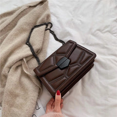 Rivet Chain Crossbody Bag Women Shoulder Messenger Handbag Lady Purse