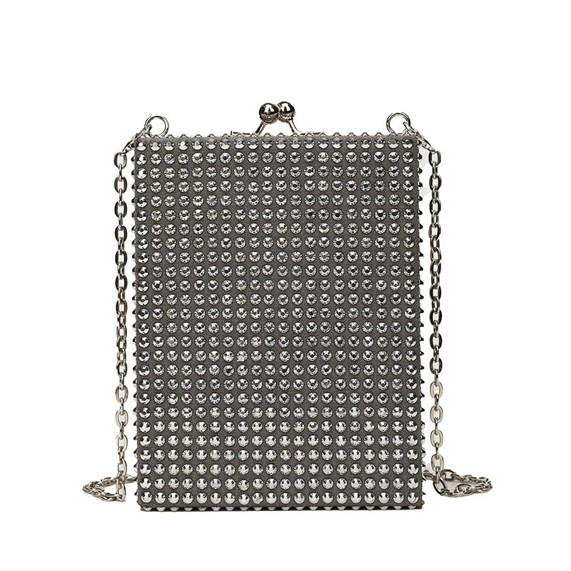 Rivet Women's Small Shoulder Bag Box Handbag Evening Crossbody Bag