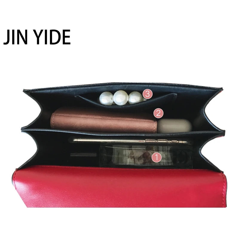 Rivets Leather Crossbody Bag For Women Chain Handbag and Purses
