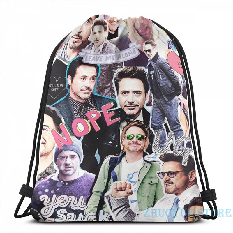 RDJ fangirl USB Backpack for School Travel Laptop Bag