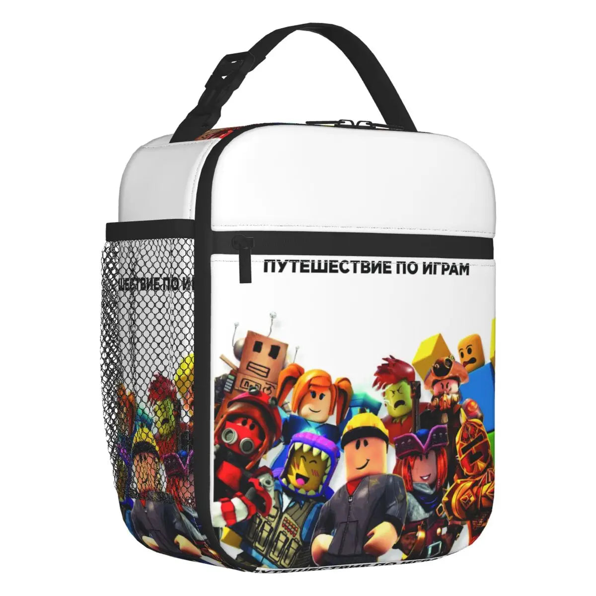 Robloxs Play Games Lunch Box Insulated Bag Leakproof Cooler for School Children