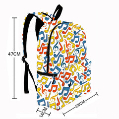 Rock Musical Instrument Notes Print Backpack for Teens