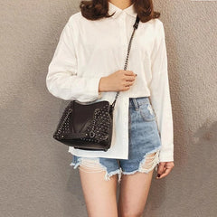 Rock Rivet Shoulder Bag Female Small Bags For Women Handbags Punk Handbag
