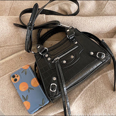 Rock Rivet Stone Pattern Shoulder Crossbody Bag for Women