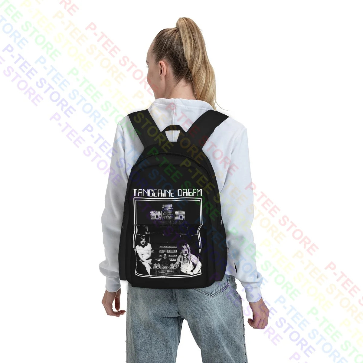 Vintage Tangerine Dream Krautrock Large Capacity Backpack
