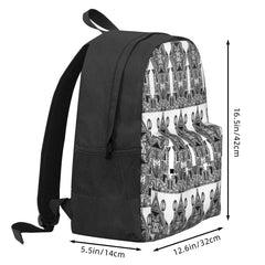 Rocket Launch Backpack Men's Bag Women's Zipper Close Manga Backpack