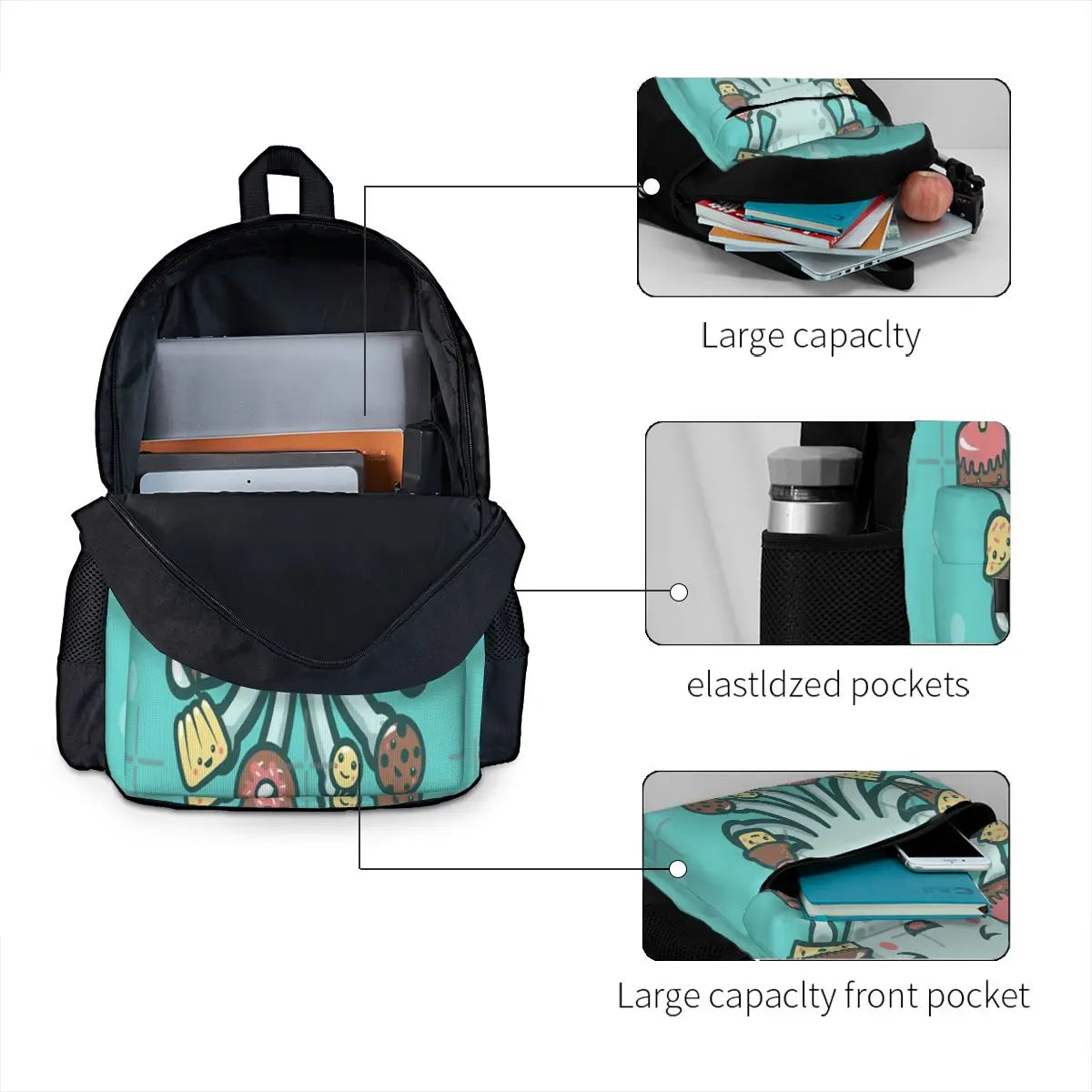 Room For Dessert Backpacks Men's & Women's Bag