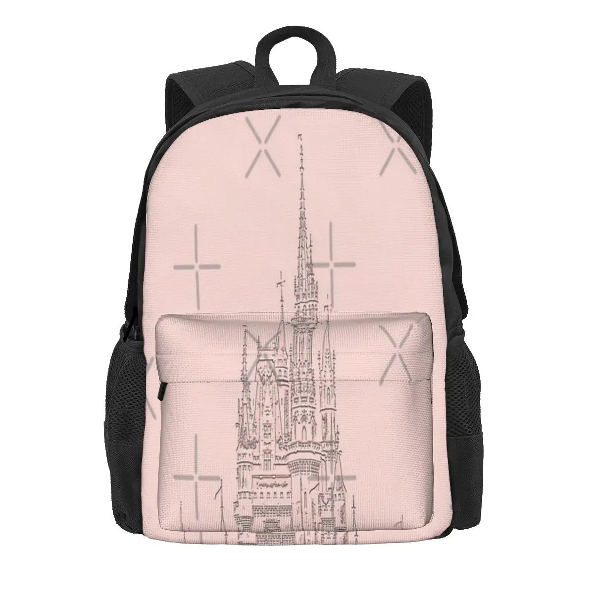 Rose Magic Castle Carving Backpacks Men's Backpacks Bags For Women Back Bag