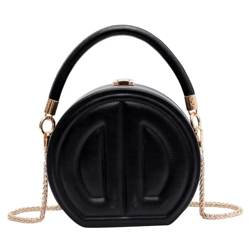 Round Portable Box Bag Crossbody Shoulder Bag for Women