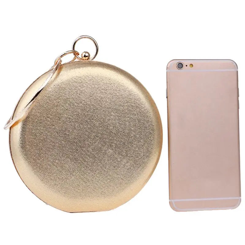 Round Women Evening Bags Diamonds Clutch Chain Shoulder Bags