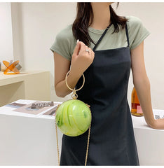 Small Totes Metal Handle PVC Women's Handbag