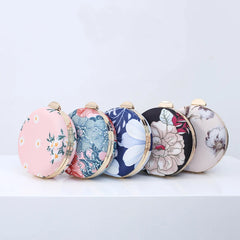 Japanese Style Flower Embroidery Crossbody Shoulder Bag