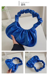 Ruched Pleated Cloud Bag French Niche PU Leather Shoulder Bag