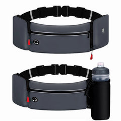Running Belt for Women Men Foldable Water Bottle Holder Adjustable Waist Pouch