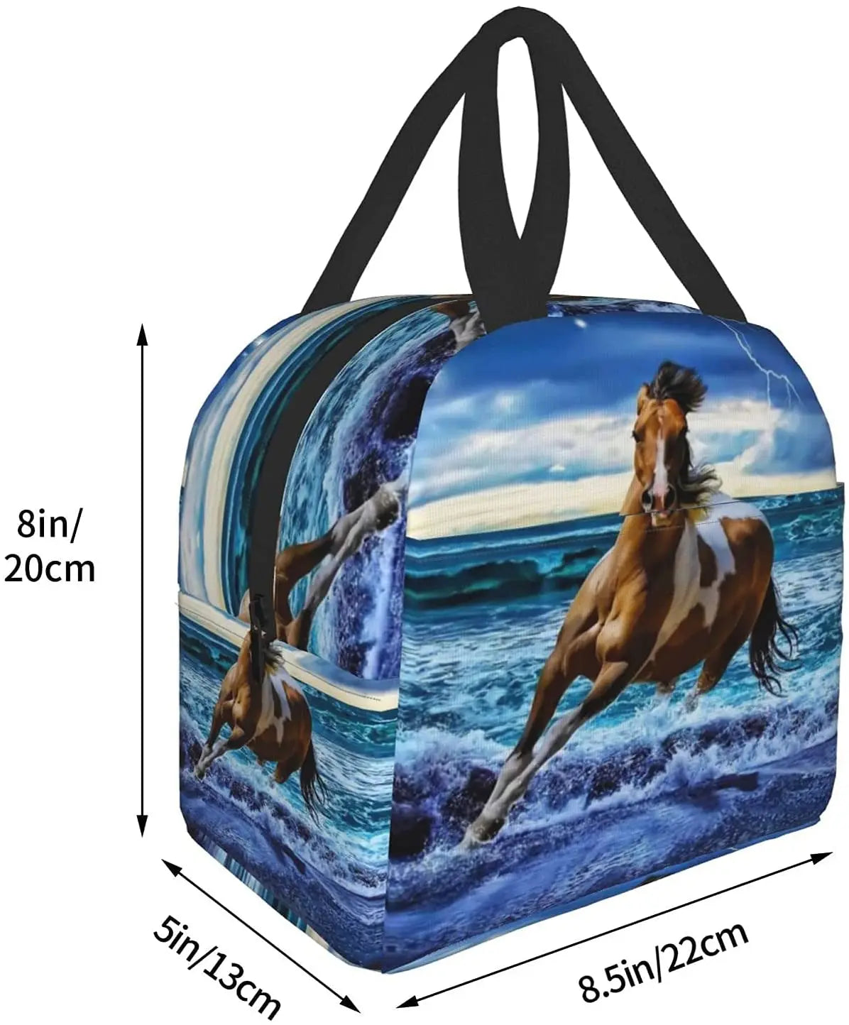 Running Horse Lunch Bag Tote Bag Insulated Lunch Container