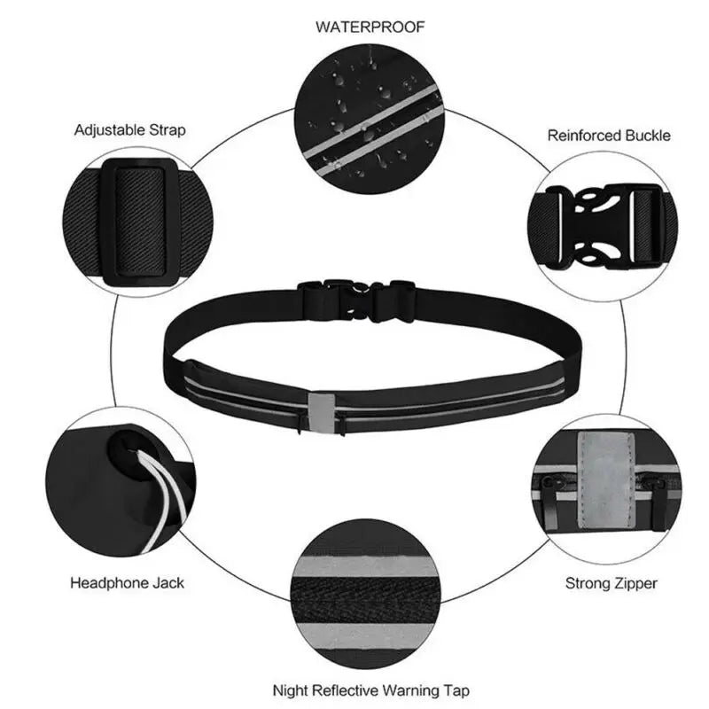Waterproof Waist Bag Double Pocket Phone Belt High Quality Bag