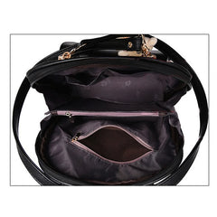 Pu Leather Backpack Women High Feminina Rucksack School Bags