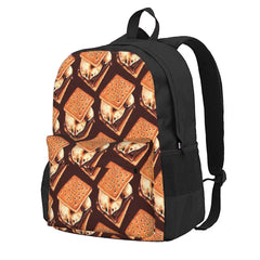 S'Mores Pattern Brown Backpack Men Women Personalised Bag
