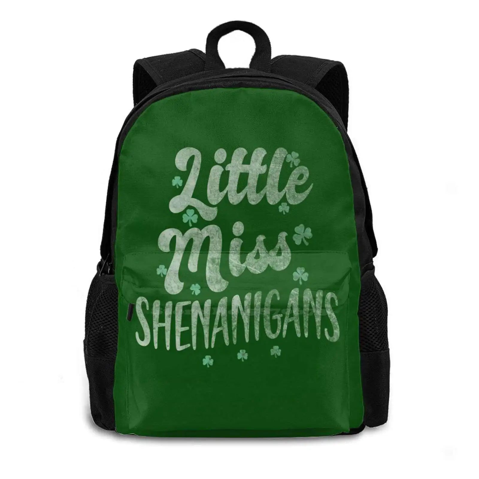 Girls Shenanigans 3D Print Backpack Casual Bag Saint Patricks