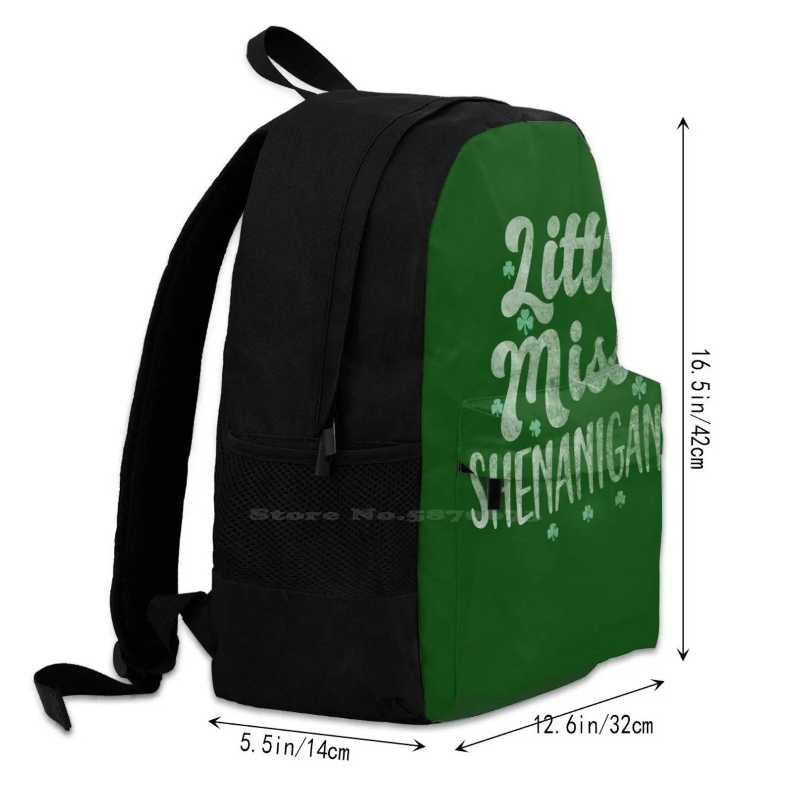 Girls Shenanigans 3D Print Backpack Casual Bag Saint Patricks
